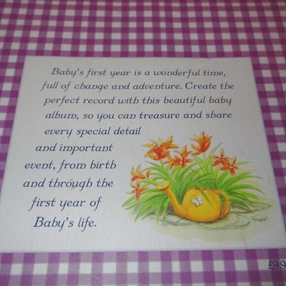 Baby Days Memory Record Book Boy Or Girl First Year Mom Keepsake Shower Gift - Picture 11 of 11
